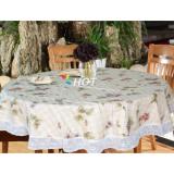 Khăn trải bàn tròn họa tiết hoa FLANNEL 132cm Meiwa Nhật Bản