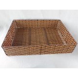 Khay chữ nhật to cạnh thẳng giả mây (37x27x8)