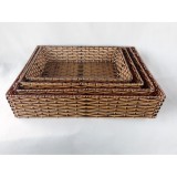 Khay chữ nhật to cạnh thẳng giả mây (37x27x8)