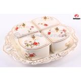 Khay đựng mứt bằng Sứ 4 ngăn Royal Houseware 11803L