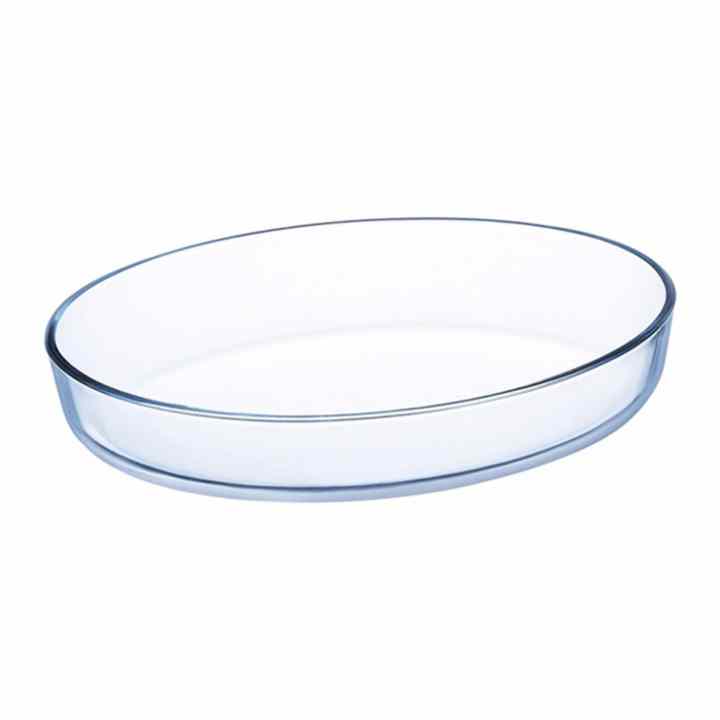 Khay nướng thủy tinh Luminarc oval 26x20cm J1337 + Tặng khay J1337