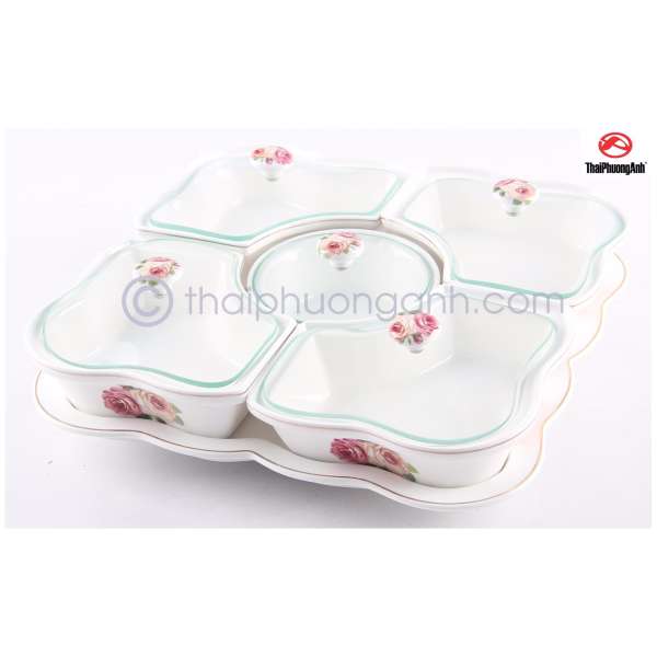 Khay sứ đựng mứt Tết 5 ngăn Royal Houseware SP5 120