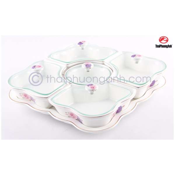 Khay sứ đựng mứt Tết 5 ngăn Royal Houseware SP5 171