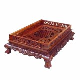Khay trà rồng chầu gỗ hương ta đỏ cao cấp KTH40