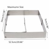 Khuôn ring mousse chữ nhật thay đổi kích thước 15-30cm