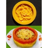 KHUÔN XÔI TRÒN BÔNG HỒNG 12 cm