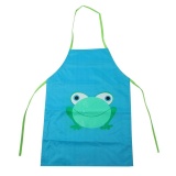 Kids Children Waterproof Frog Print Apron Paint Eat Drink Outerwear BU