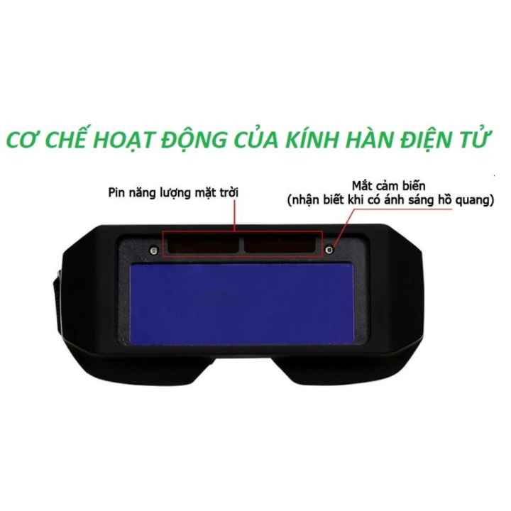 Kinh han tu dong - Kính hàn điện tử CHỐNG LÓA, BẢO VỆ MẮT - Bảo hành 3 tháng bởi VINHKHANGSHOP