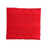 epayst Knitted Button Pillowcase Crochet Sofa Cushion Cover Bed Decoration (Red)