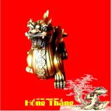 Tượng Kỳ hưu đẹp - Bằng đồng thau nặng 600g dài 10cm còn gọi là tỳ hưu linh vật phong thủy hút tiền vàng tài lộc