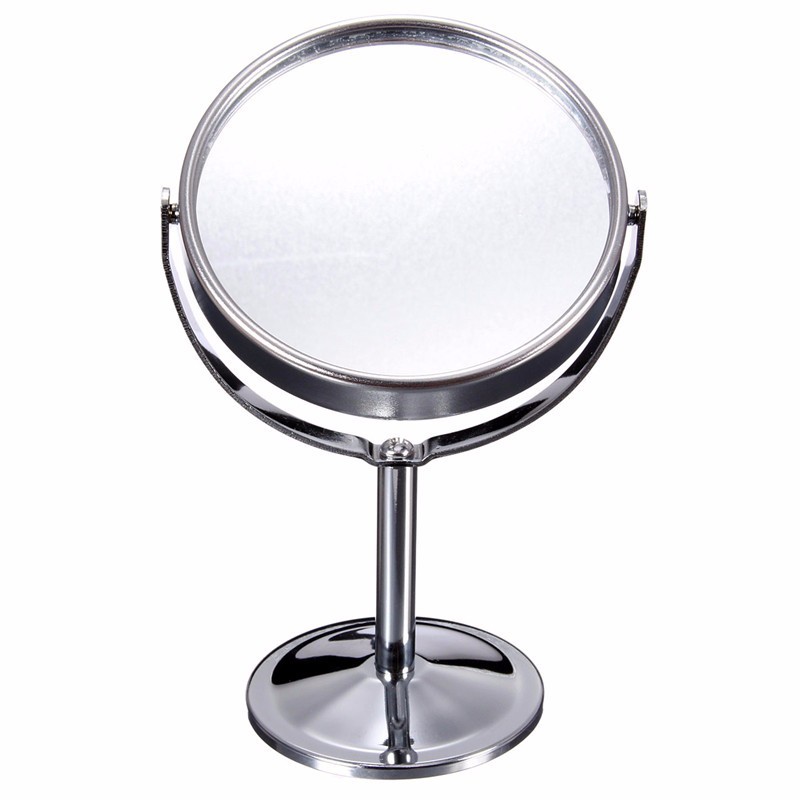 Lady Table Desk Standing Dresser Cosmetic Mirror Double Sided Normal and Magnifying Women Beauty Rotating Portable - intl