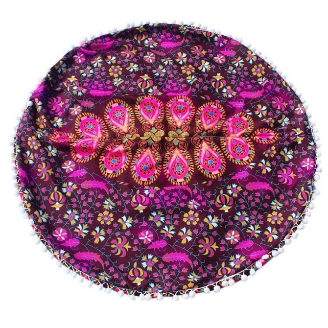 Large Mandala Floor Pillows Round Bohemian Meditation Cushion Cover Large Mandala Floor Pillows Round Bohemian Meditation Cushion Cover Ottoman Pouf Intl