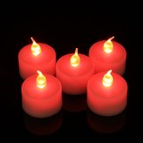 epayst LED Flicker Flashing Flameless Tea Light Tealight Electronic Candle Party Supply Red