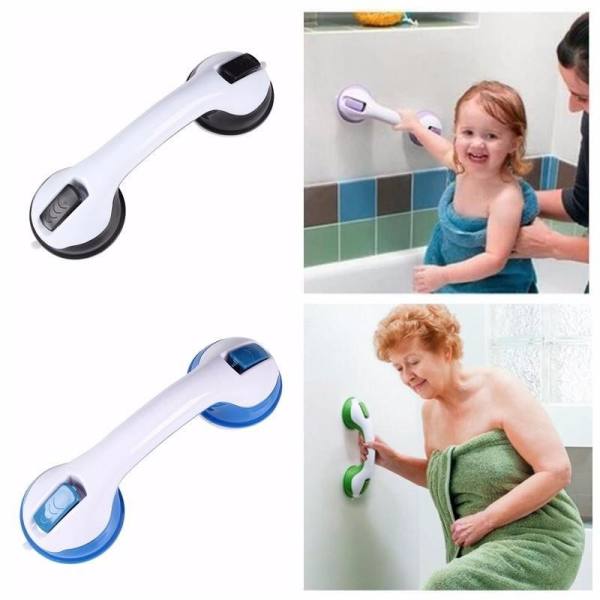 leegoal Safe Bathroom Sucker Helping Handle Anti-slip Handrail Shower Tub Suction Grip,Blue