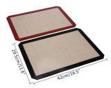 Leegoal Silicone Baking Sheet Mat Set Cookie Pastry Baking Liner Heat-Resistant Non Stick Barbecue Mats,Pack of 2 - intl