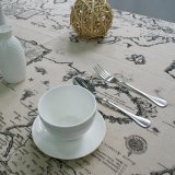 Linen Cotton Lace Table Cover Tablecloth Map European Functional Table Cloth for Picnic Party Banquet