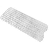 Dài NHỰA PVC Chống Trượt Nhà Tắm An Toàn Massage Tắm kèm Ly Hút Mạnh Đồ Dùng Phòng Tắm 39x16 inch Trong Suốt Màu Trắng-quốc tế