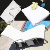 Lounger Mate Beach Towel Sun Lounger For Holiday Garden Lounge with Pockets （White） - intl