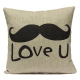 \"Love u\" Làm Dày Vải Lanh Cotton Bền Gối Vuông Đệm 45 cm X 45 cm-quốc tế