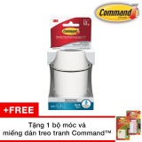 Ly đựng vật dụng nhà tắm mạ niken mờ Command Bath38 loại 900g TẶNG 1 bộ móc và miếng dán treo tranh Command™