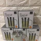 LY THUỶ TINH CÓ TAY CẦM VÀ LƯỚI PHA TRÀ 500ml