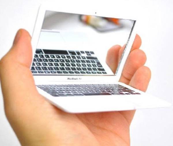 Macbook Air Phong Cách Di Động Gương Apple Notebook Sáng Tạo Trang Điểm Mỹ Phẩm Trang Trí Nhà-quốc tế