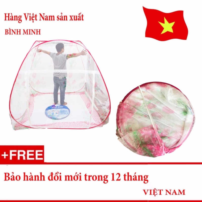 Màn chụp chống muỗi tự bung cao cấp loại 2 cửa 1m8 x 2m siêu bền (Loại đỉnh rộng) - Hàng Việt Nam