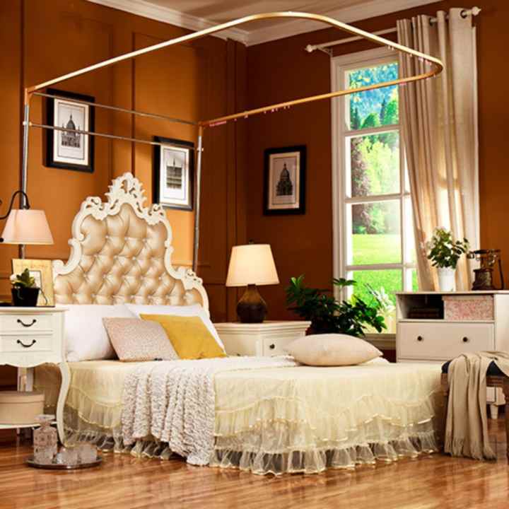 Màn (mùng) khung sang trọng không khoan tường 180x200