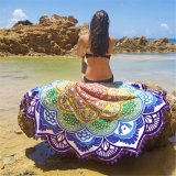 Mandala Round Flowers Tapestry Wall Hanging Beach Throw Towel Picnic Blanket Mat Purple - intl