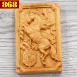 Mặt gỗ hoàng đàn 12 con giáp tuổi ngọ mg101