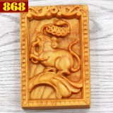 Mặt gỗ hoàng đàn 12 con giáp tuổi Tý