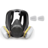 Mặt nạ bảo hộ phòng độc 3M 6800 Và 2 phin lọc 6003 Hàn Quốc dùng trong môi trường nhiễm khí độc, acid ( Xám )