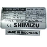 Máy bơm nước Shimizu PS 126 BIT không tự động, đẩy cao, giếng cạn