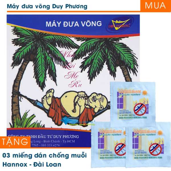 Máy đưa võng Duy Phương tặng 3 miếng dán chống muỗi