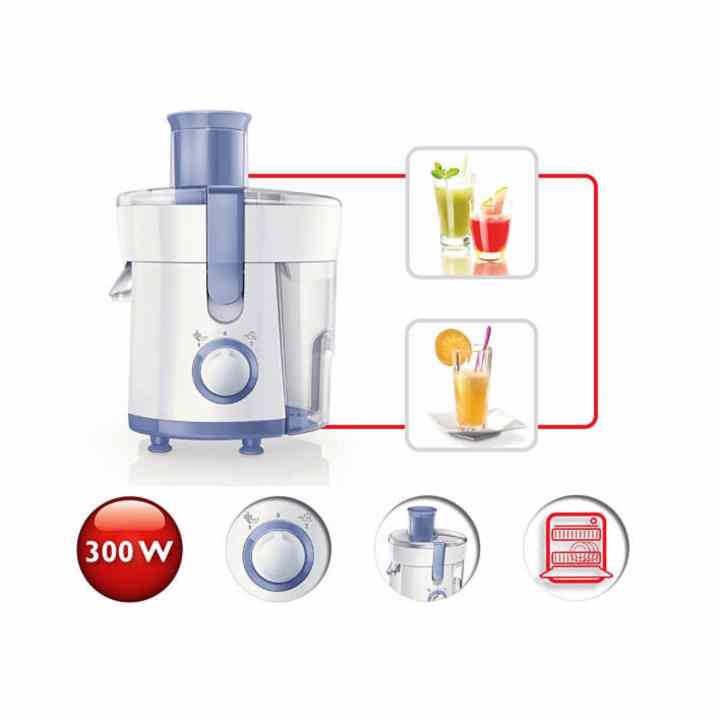 Máy ép trái cây Philips HR1811 500ml (Trắng) - Hàng nhập khẩu - Hàng nhập khẩu