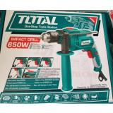 Máy khoan búa TOTAL TG106136E | máy khoan cầm tay 650W công tắc đảo chiều, có chức năng khoan động lực, khả năng khoan tối đa 13mm