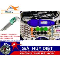 máy khoan mài cắt khắc cầm tay đa năng cầm tay nhiều phụ kiện tặng lục giác 9 món