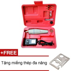 Máy khoan mài mini đa năng HIKI+ Tặng miếng thép