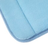 Memory Foam Bath Mats Bathroom Horizontal Stripes Rug Non-slip Blue (Intl)