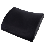 Memory Foam Lumbar Cushion Pillow (Black) - intl