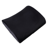 Memory Foam Lumbar Cushion Pillow (Black) - intl