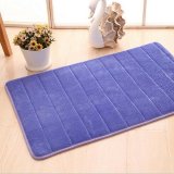 Memory Foam Mat Absorbent Slip-resistant Pad Bathroom Shower Bath Mats Dark Blue - intl