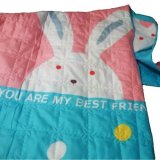 (FreeShip MAX) Mền chần gòn Kovico cotton họa tiết Thỏ trắng