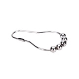 Metal Shower Curtain Hooks Rings 12 Count Double Glide - intl