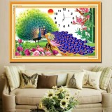 Tranh thêu chữ thập Đồng hồ Monalisa đôi công MH1981-Ngọc Thịnh