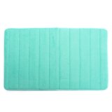 Microfibre Memory Foam Bathroom Shower Bath Mat With Non Slip Back Blue Machine washable - intl