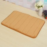 Microfibre Memory Foam Bathroom Shower Bath Mat With Non Slip Back Brown - intl