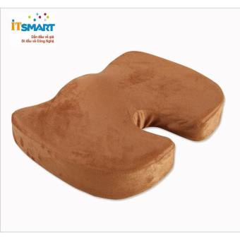 Đệm tựa ghế văn phòng cao su mềm 45x36x7cm (Nâu)