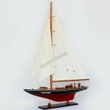 Mô hình thuyền buồm trang trí Endeavour 50cm (Đỏ - Đen)