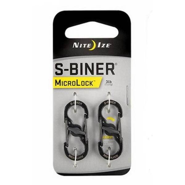 Móc treo chìa khóa Nite Ize S-Biner MicroLock (Đen)
